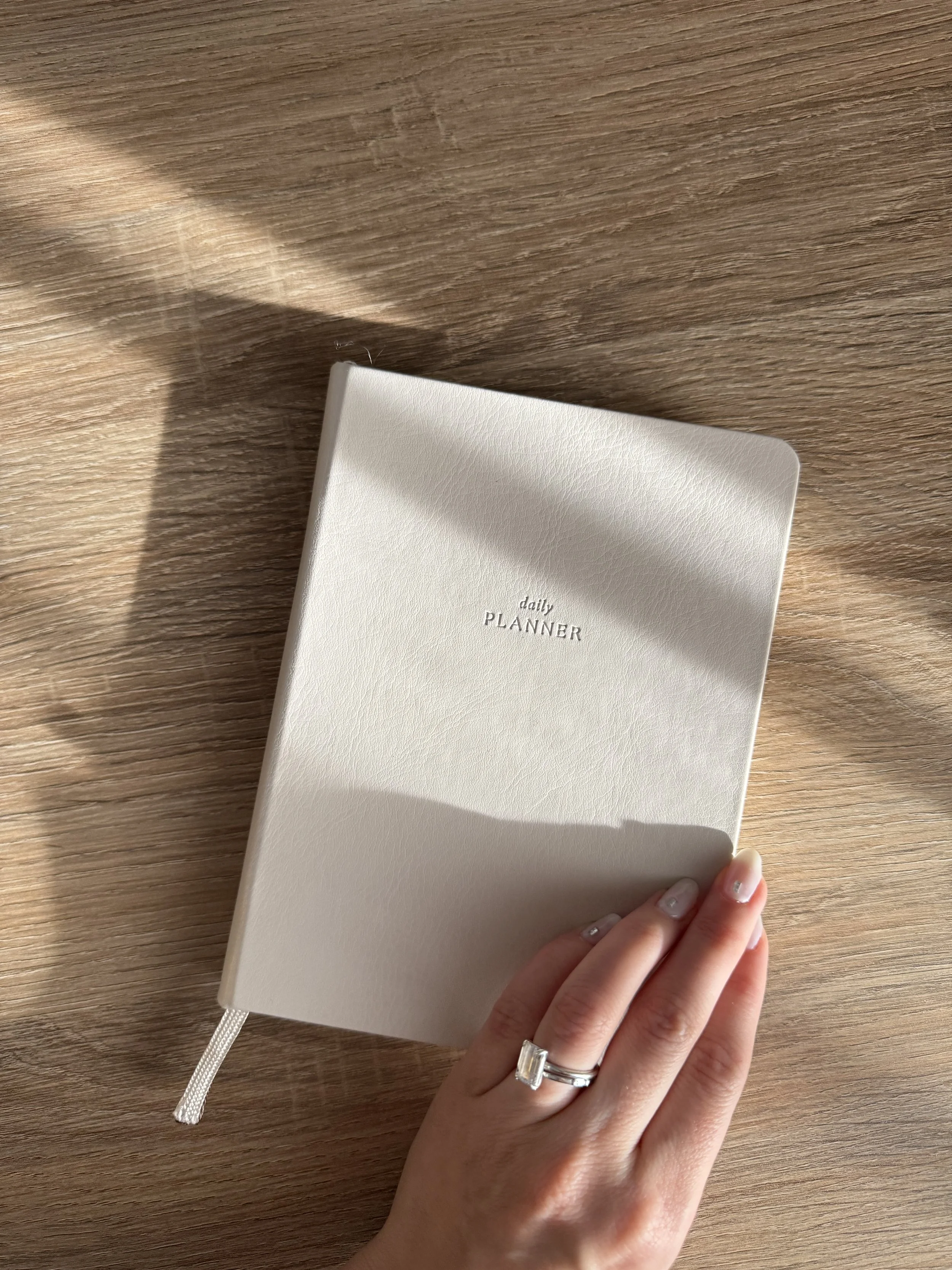 Daily planner page divided into morning and afternoon blocks
